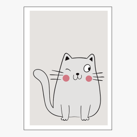 Affiche Petit chat amusant Affiche Petit chat amusant