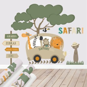 Papier peint : Petit safari entre amis Papier peint : Petit safari entre amis