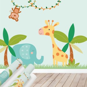 Papier peint : Animaux de la savane Papier peint : Animaux de la savane