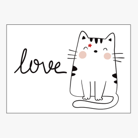 Affiche Petit chat love Affiche Petit chat love