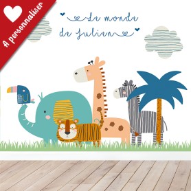 Papier peint à personnaliser: Animaux de la savane Papier peint à personnaliser: Animaux de la savane