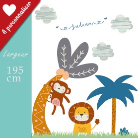 Papier peint à personnaliser: Singe et lion Papier peint à personnaliser: Singe et lion