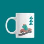 Mug : Dinosaure dans sa voiture