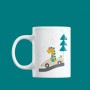 Mug : Dinosaure dans sa voiture