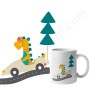 Mug : Dinosaure dans sa voiture