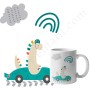 Mug : Dinosaure dans sa voiture