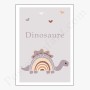 Affiche : Dinosaure arc-en-ciel à personnaliser