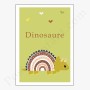 Affiche : Dinosaure arc-en-ciel à personnaliser