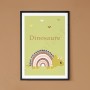 Affiche : Dinosaure arc-en-ciel à personnaliser