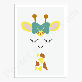 Affiche : Tendre girafe Affiche : Tendre girafe