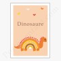 Affiche : Dinosaure arc-en-ciel à personnaliser