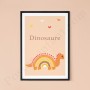 Affiche : Dinosaure arc-en-ciel à personnaliser