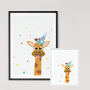 Affiche Petite girafe qui s'amuse