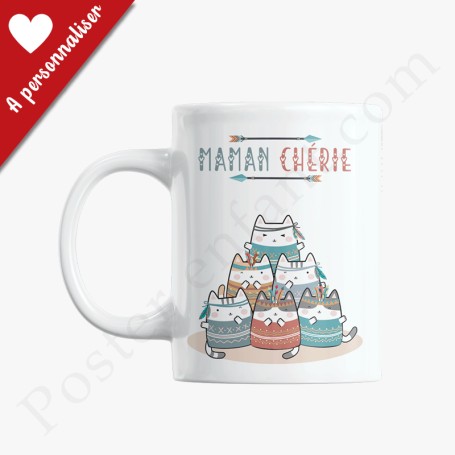 Mug : Bonne fête maman avec petits chats