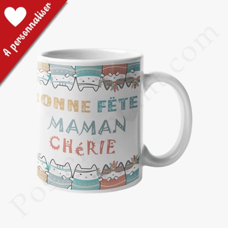 Mug : Bonne fête maman avec petits chats