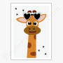 Affiche Petite tête de girafe avec lunette
