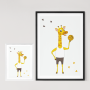 Affiche Petite girafe avec son ballon