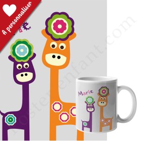 Mug : Petites girafes à personnaliser Mug : Petites girafes à personnaliser