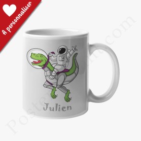 Mug : Dinosaure et astronaute amusants à personnaliser Mug : Dinosaure et astronaute amusants à personnaliser