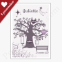 Affiche spirituelle de naissance  : Arbre de vie