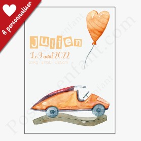 Affiche de naissance  : Petite voiture Affiche de naissance  : Petite voiture