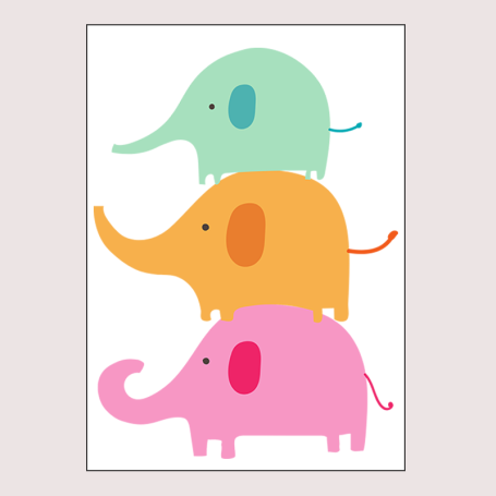 Affiche : Les 3 éléphants