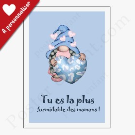 Affiche : Petit nain bleu à personnaliser Affiche : Petit nain bleu à personnaliser