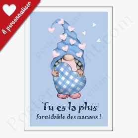 Affiche : Petit nain bleu à personnaliser Affiche : Petit nain bleu à personnaliser