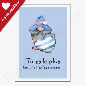 Affiche : Petit nain bleu à personnaliser Affiche : Petit nain bleu à personnaliser