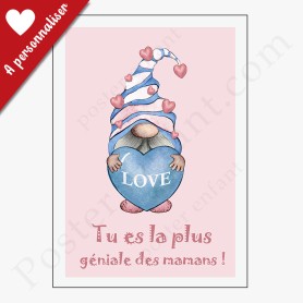 Affiche : Petit nain bleu à personnaliser Affiche : Petit nain bleu à personnaliser