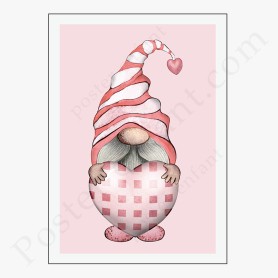Affiche : Petit nain rose Affiche : Petit nain rose