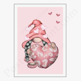 Affiche : Petit nain rose Affiche : Petit nain rose