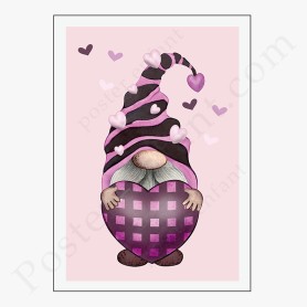 Affiche : Petit nain avec coeur Affiche : Petit nain avec coeur