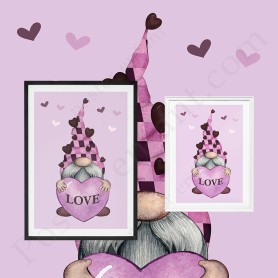 Affiche : Petit nain avec coeur Affiche : Petit nain avec coeur