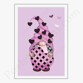 Affiche : Petit nain avec coeur Affiche : Petit nain avec coeur