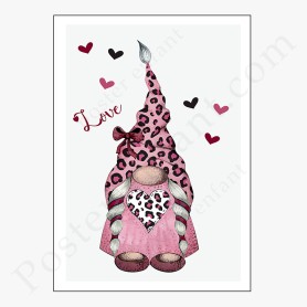 Affiche : Petit nain avec coeur Affiche : Petit nain avec coeur pour enfant