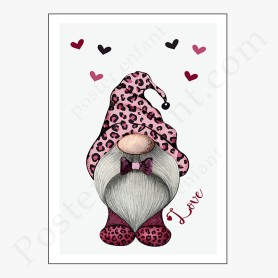 Affiche : Petit nain avec coeur Affiche : Petit nain avec coeur
