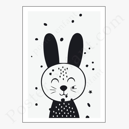 Affiche : Petite tête de lapin