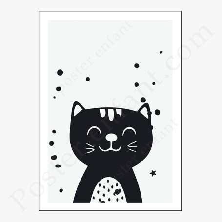 Affiche : Petite tête de chat