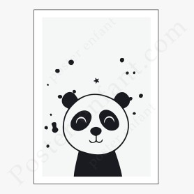 Affiche : Petit panda Poster enfant : Adorable petit panda