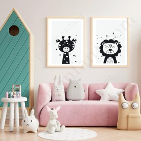 2 Affiches : Animaux de la savane 2 Affiches : Animaux de la savane