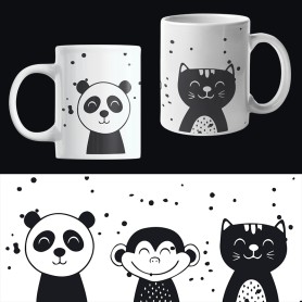 Mug : Animaux - Noir et blanc Mug : Animaux - Noir et blanc