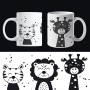 Mug : Animaux - Noir et blanc