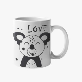 Mug Love : Animaux - Noir et blanc Mug animal pour enfant