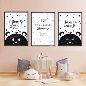 3 Affiches : Animal avec message 3 Affiches : Animal avec message