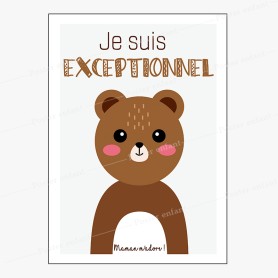 Affiche : Petit ourson à personnaliser Affiche : Petit ourson à personnaliser