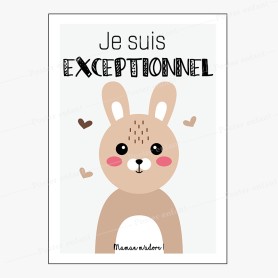 Affiche : Petit lapin à personnaliser Affiche : Petit lapin à personnaliser