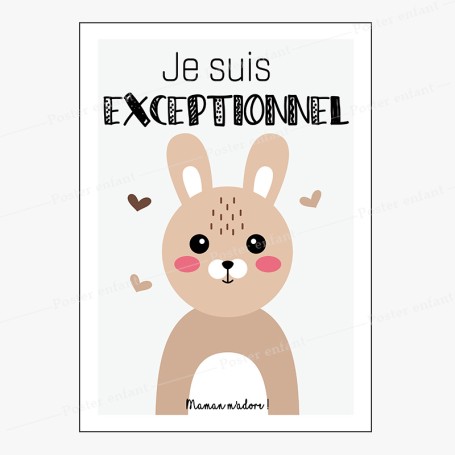 Affiche : Petit lapin à personnaliser