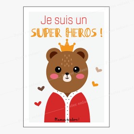 Affiche : Petit ourson à personnaliser Affiche : Petit ourson à personnaliser