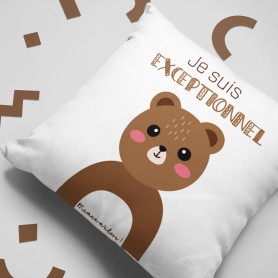 Coussin :  Petit ourson à personnaliser Coussin :  Petit ourson à personnaliser
